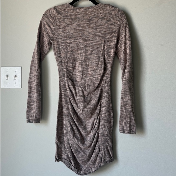 Express Heathered Long Sleeve Dress - Picture 2 of 2